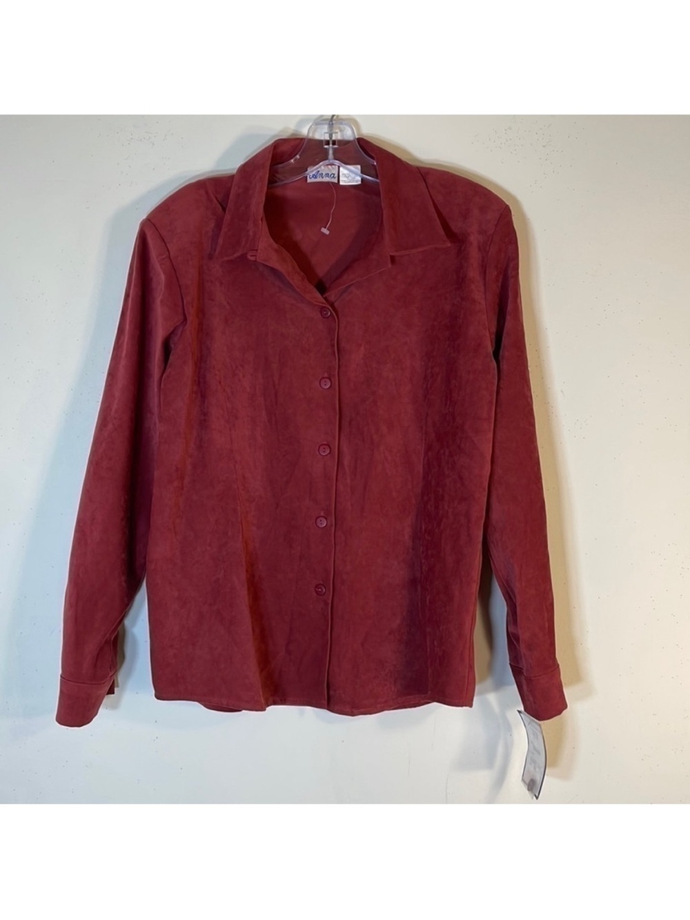 Anna Cherry Tart Faux Suede Shirt Jacket Shacket. M. NWT.